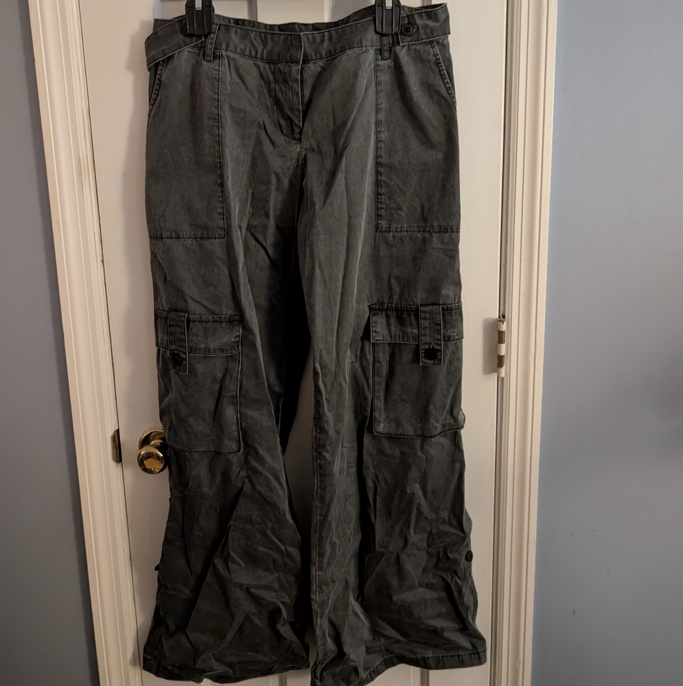 The Ragged Priest Gray Cargo Pants Relaxed Fit